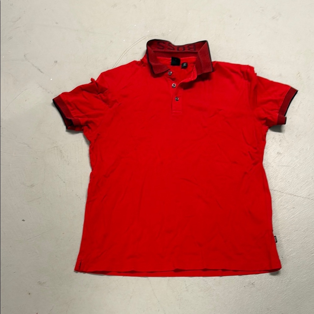 Boss Red Polo Shirt Vibrant Cotton Casual